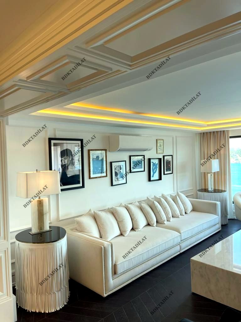 Tamamladığımız salon — Boğaz manzaralı oturma alanı